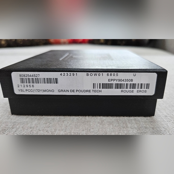 Saint Laurent Red Grain Leather Card Holder Gold Hardware - Picture 7 of 8